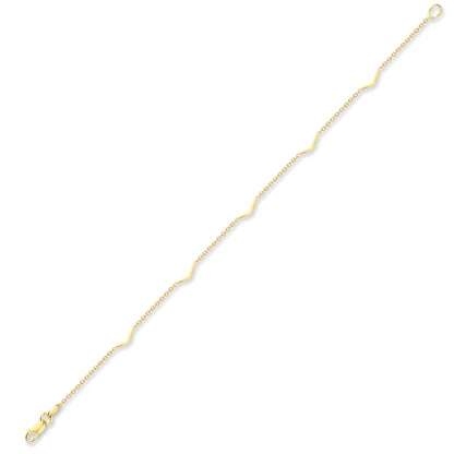 9ct Gold  Gold Bracelet 7.25"/19cm - CANR02117-07