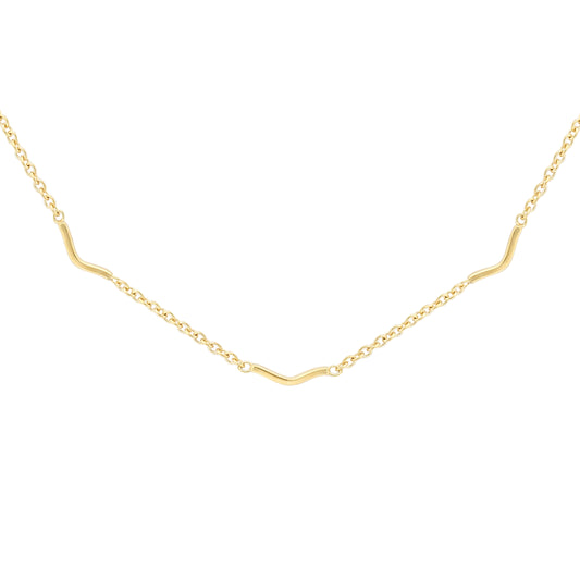 9ct Gold  Gold Necklace 18"/45cm - CANR02117-18