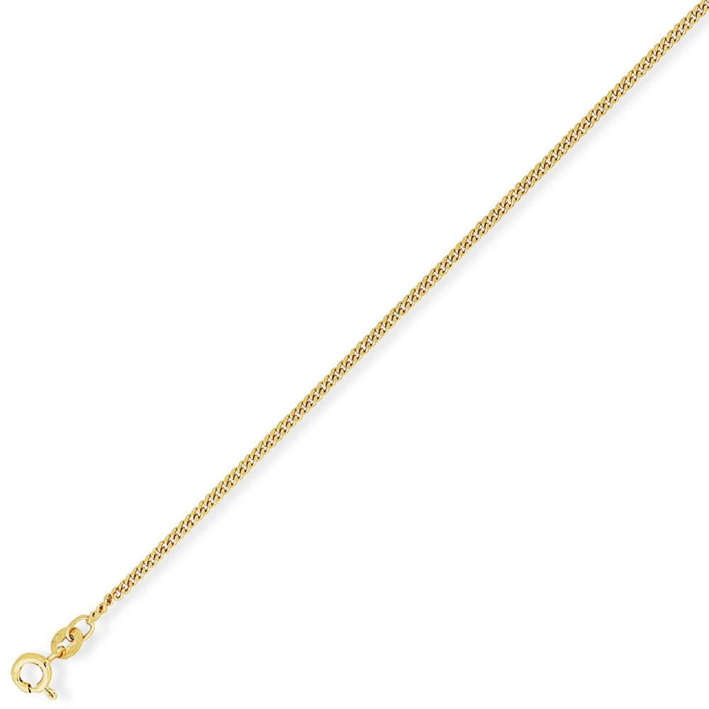 18ct Gold  Curb Pendant Chain Necklace - 1.75mm gauge - CBNR02025E