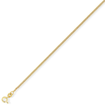 18ct Gold  Curb Pendant Chain Necklace - 1.75mm gauge - CBNR02025E