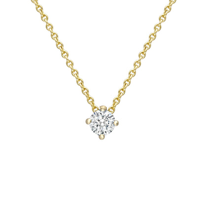 18ct Gold  Diamond 4 Claw Solitaire Slider Necklace 3mm 18" - CBNR02188-18