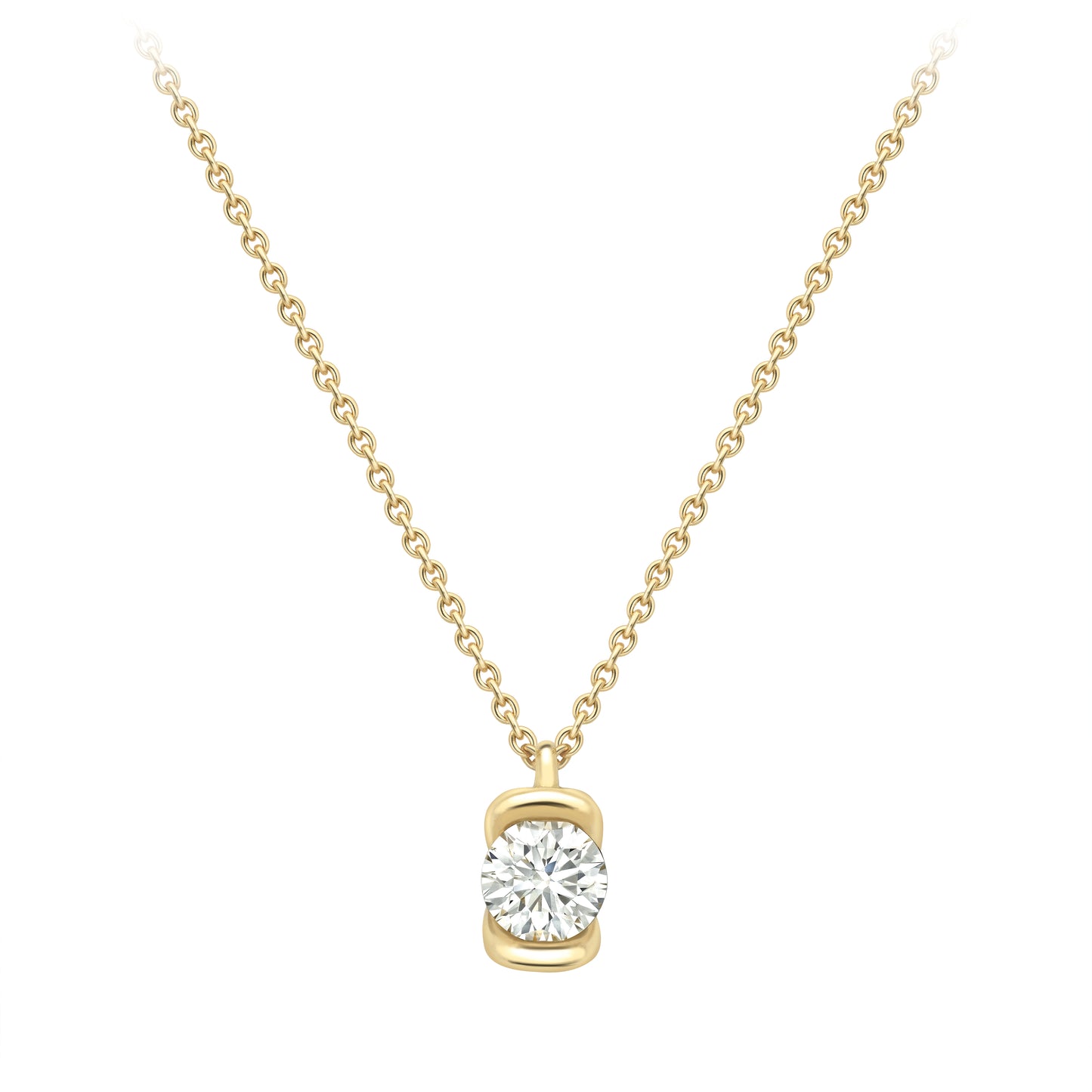 18ct Gold  Diamond Necklet 18"/45cm - CBNR02242-18