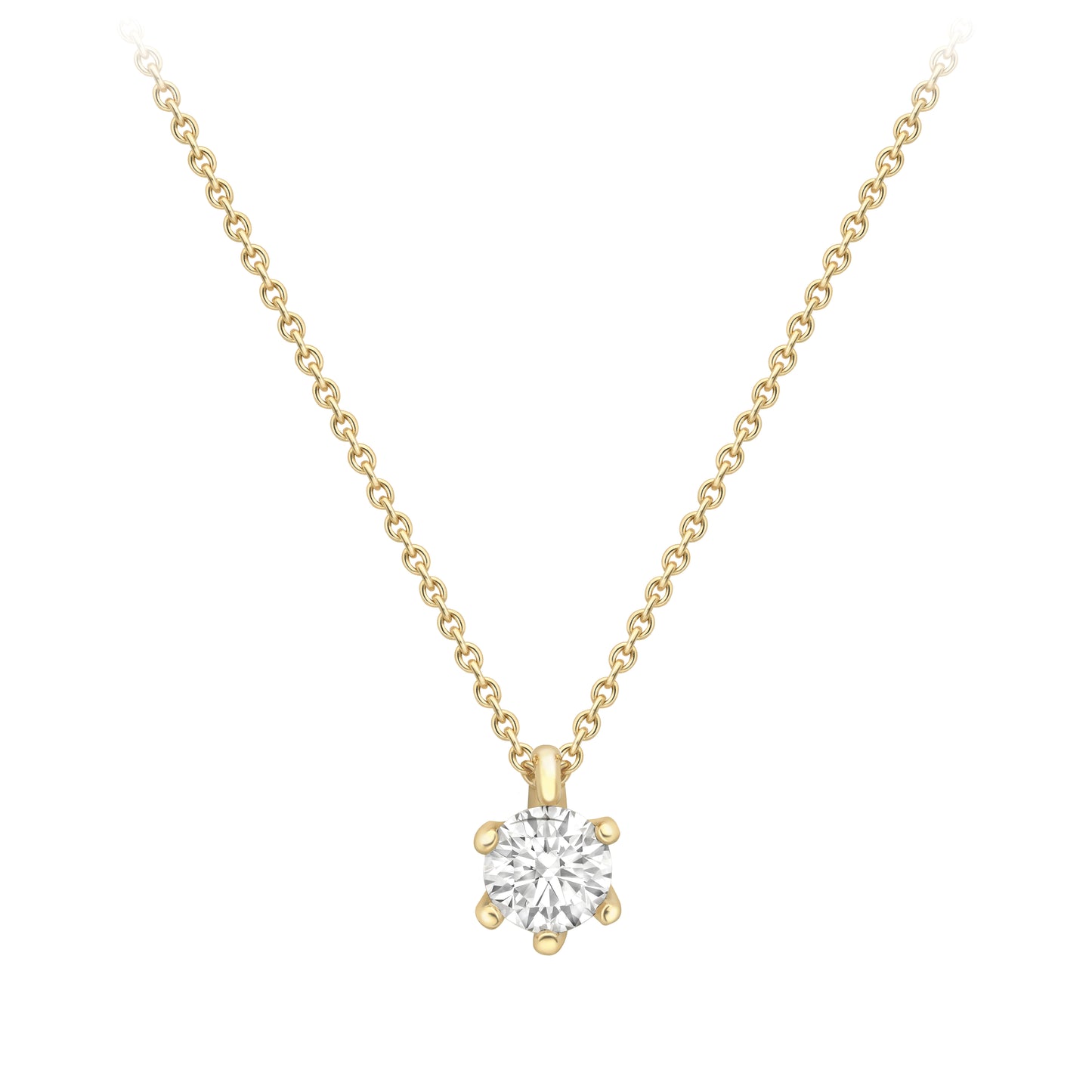 18ct Gold  Diamond Necklet 18"/45cm - CBNR02243-18