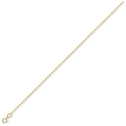 18ct Gold  Fine Trace Pendant Chain Necklace - 1.2mm gauge - CBNR02735