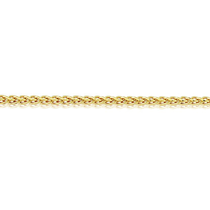 18ct Gold  Figure 8 Spiga Wheat Pendant Chain Necklace 1.1mm - CBNR02962