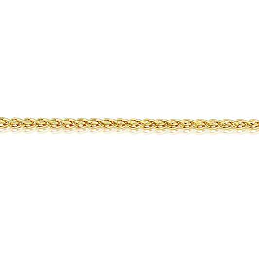 18ct Gold  Figure 8 Spiga Wheat Pendant Chain Necklace 1.1mm - CBNR02962