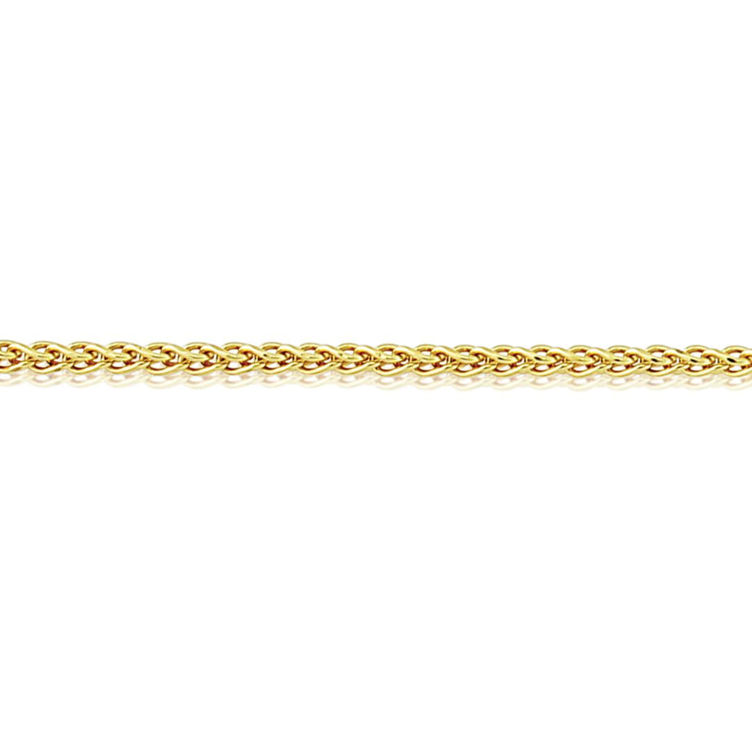 18ct Gold  Figure 8 Spiga Wheat Pendant Chain Necklace 1.1mm - CBNR02962