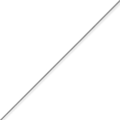 Platinum  Tight Link Curb Pendant Chain Necklace 1.3mm - CLNR02379