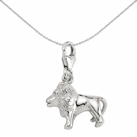 Sterling Silver  King of the Jungle Lion Link Charm - CM025