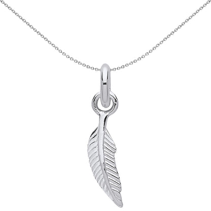 Sterling Silver  Angel Wing Feather Leaf Link Charm - CM215