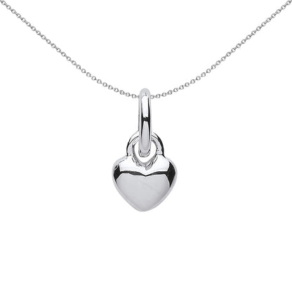 Sterling Silver  Love Heart Link Charm - CM216