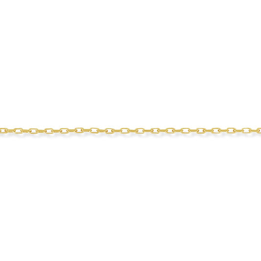 9ct Gold  Oval Belcher Pendant Chain Necklace - 2.1mm - CNNR02014B