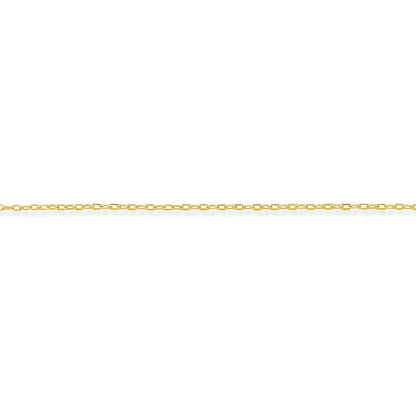 9ct Gold  Oval Belcher Pendant Chain Necklace - 1.1mm - CNNR02014