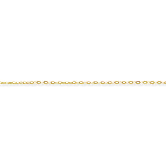 9ct Gold  Oval Belcher Pendant Chain Necklace - 1.1mm - CNNR02014