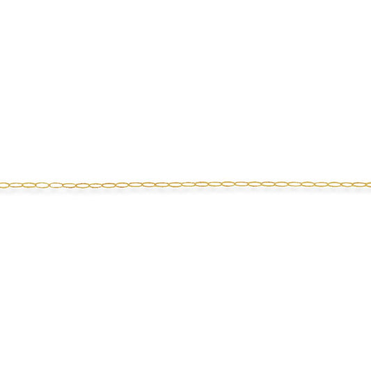 9ct Gold  Oval Belcher Pendant Chain Necklace - 1.6mm gauge - CNNR02015D