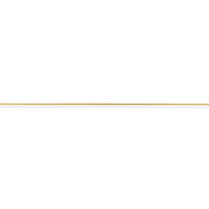 9ct Gold  Diamond-Cut Curb Pendant Chain Necklace - 0.65mm gauge - CNNR02024C