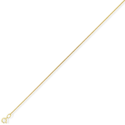 9ct Gold  Diamond-Cut Curb Pendant Chain Necklace - 0.65mm gauge - CNNR02024C