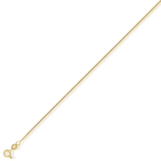 9ct Gold  Classic Curb Pendant Chain Necklace - 1.2mm gauge - CNNR02025B