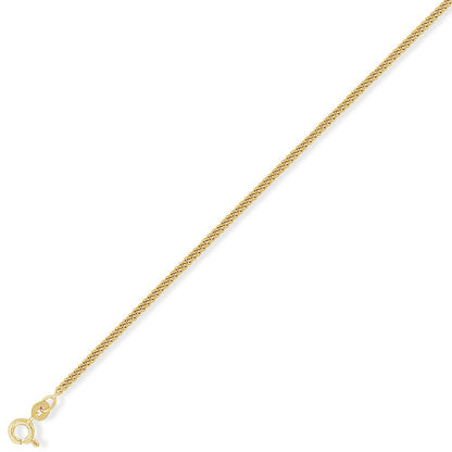 9ct Gold  Classic Curb Pendant Chain Necklace - 2.1mm gauge - CNNR02025F