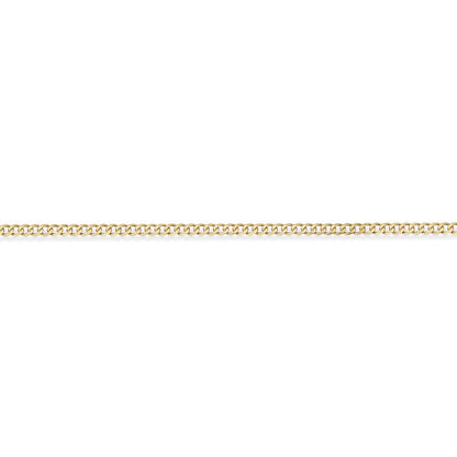 9ct Gold  Quality Curb Pendant Chain Bracelet 2mm gauge 5 inch - CNNR02026