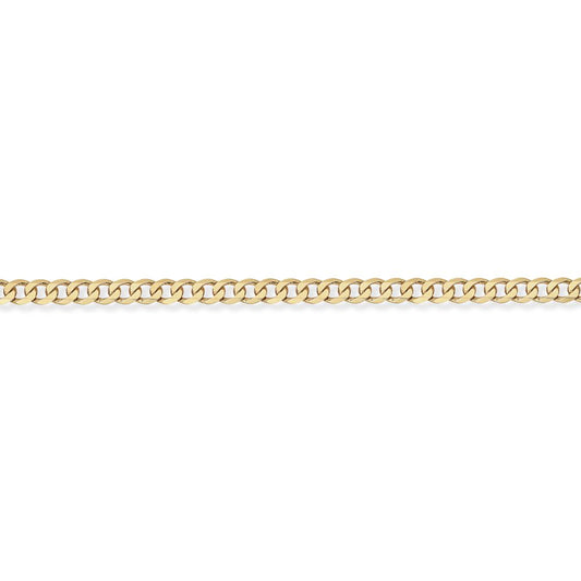 9ct Gold  Quality Curb Pendant Chain Anklet 3.1mm gauge 9.5 inch - CNNR02026A