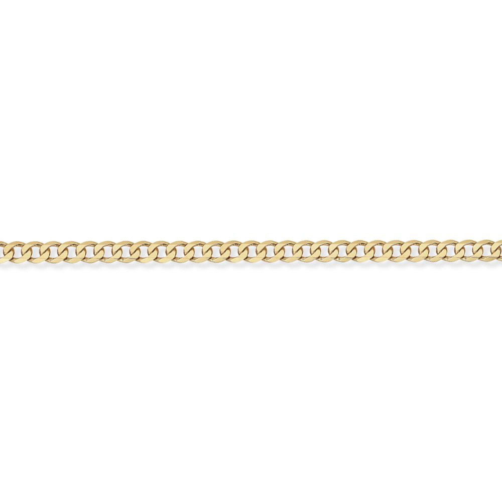 9ct Gold  Quality Curb Pendant Chain Anklet 3.1mm gauge 9.5 inch - CNNR02026A