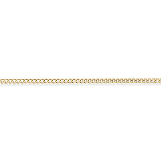 9ct Gold  Curb Pendant Chain Bracelet 2.1mm gauge 7.25 inch - CNNR02026C