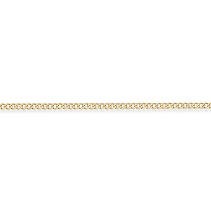 9ct Gold  Quality Curb Pendant Chain Anklet 2.1mm gauge 9.5 inch - CNNR02026C
