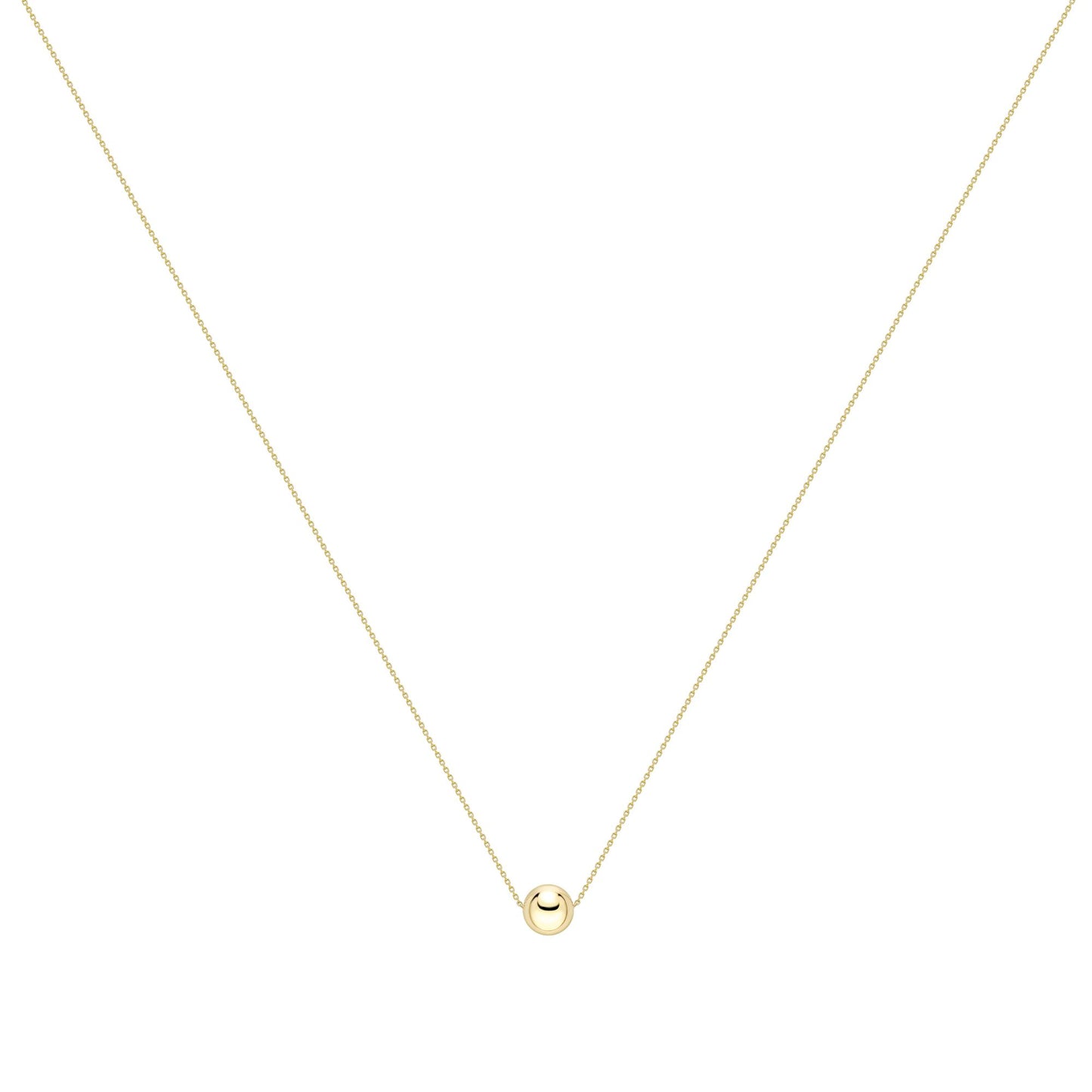 9ct Gold  Newton's Cradle Ball Trace Chain Necklace 17" 43cm - CNNR02151-17