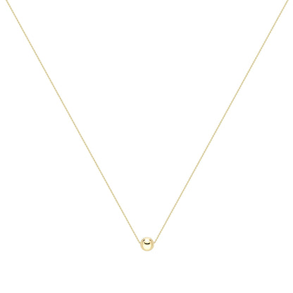 9ct Gold  Newton's Cradle Ball Trace Chain Necklace 17" 43cm - CNNR02151-17