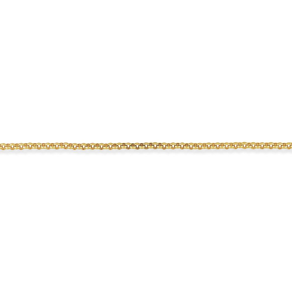 9ct Gold  Round Belcher Pendant Chain Bracelet 2.6mm 7.25 inch - CNNR02262