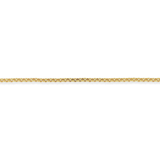 9ct Gold  Round Belcher Pendant Chain Necklace - 2.6mm - CNNR02262