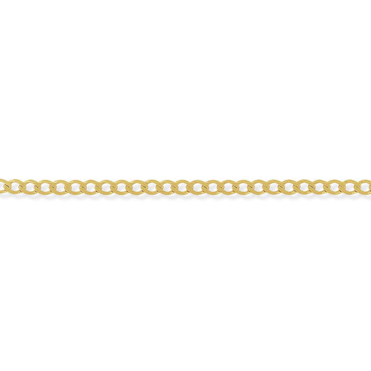 9ct Gold  Curb Pendant Chain Bracelet 4.2mm gauge 8.25 inch - CNNR02275