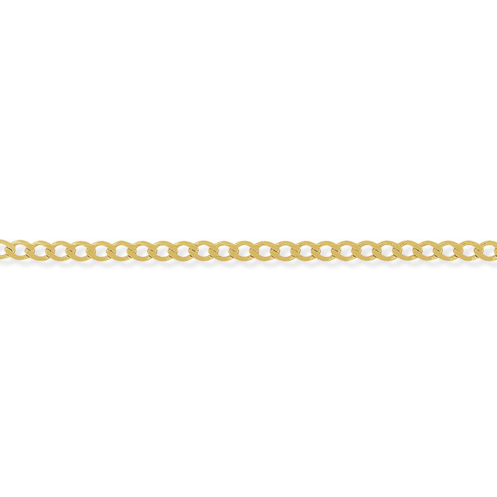 9ct Gold  Curb Pendant Chain Necklace - 4.2mm gauge - CNNR02275