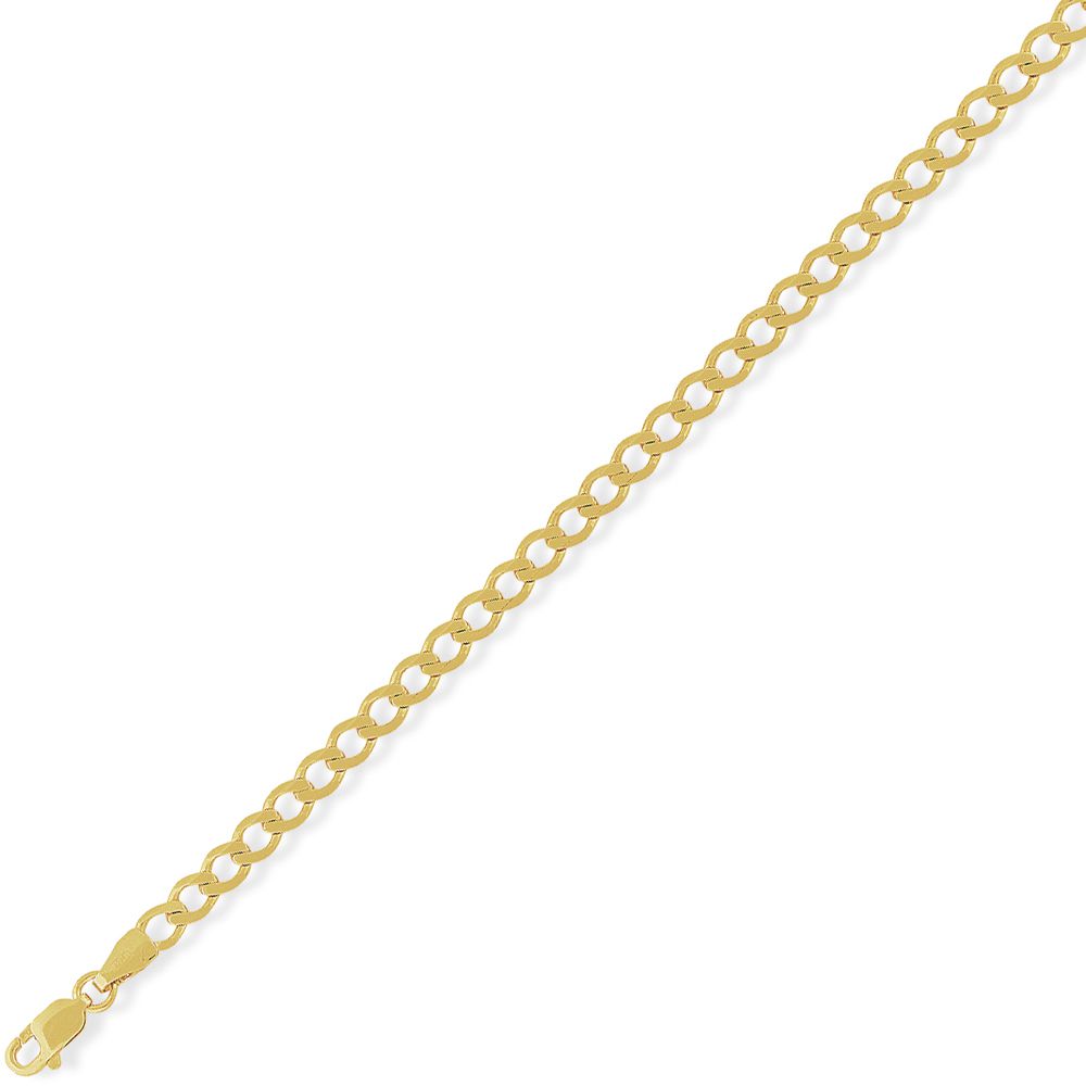 9ct Gold  Curb Pendant Chain Necklace - 4.2mm gauge - CNNR02275