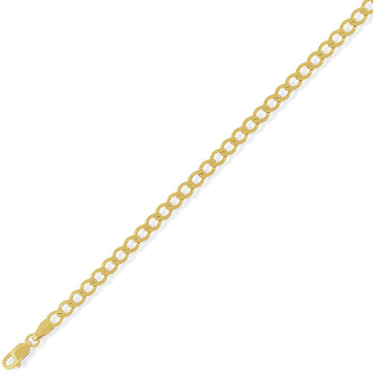 9ct Gold  Curb Pendant Chain Necklace - 4.2mm gauge - CNNR02275