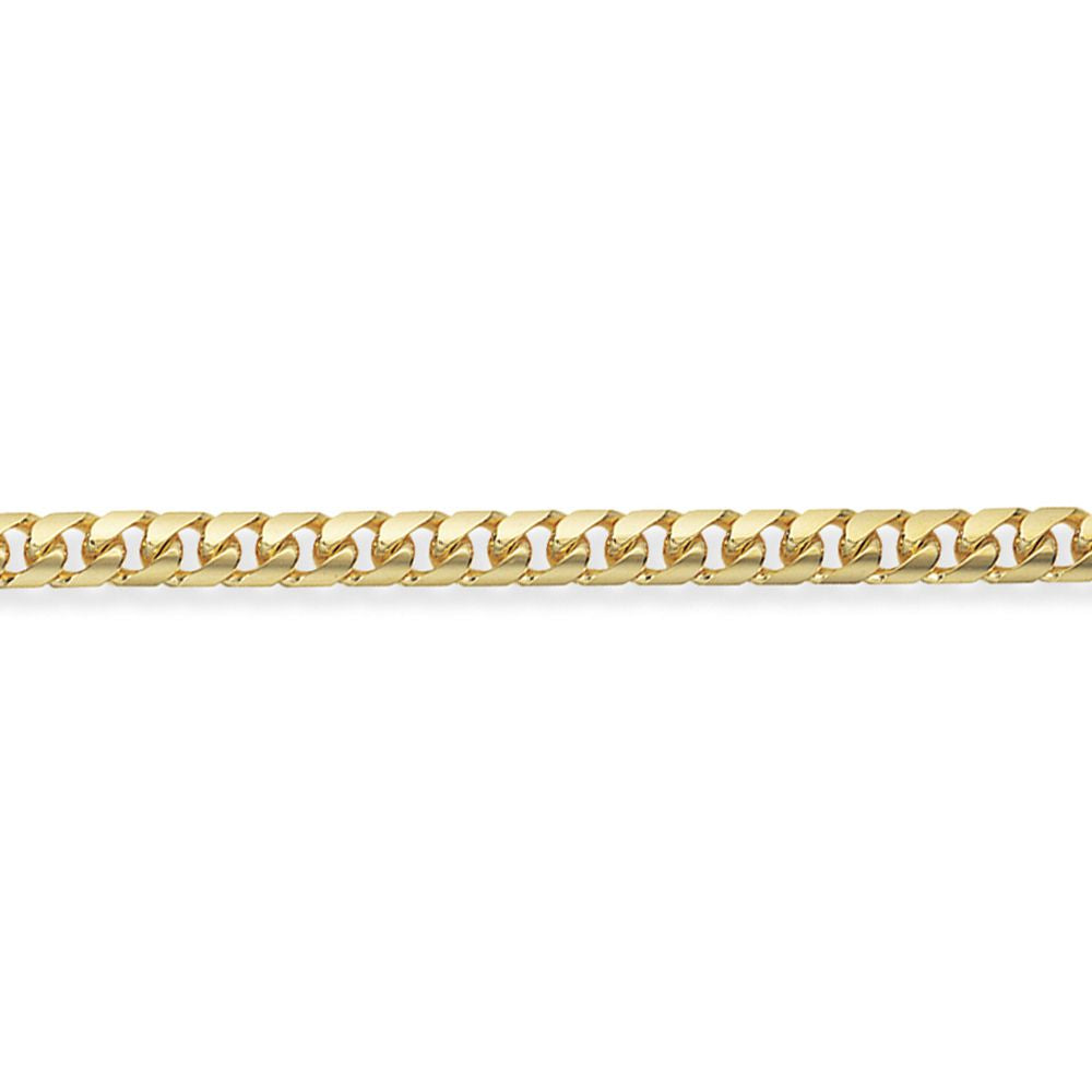 9ct Gold  Bombe Domed Curb Chain Bracelet 5mm 8 inch - CNNR02327