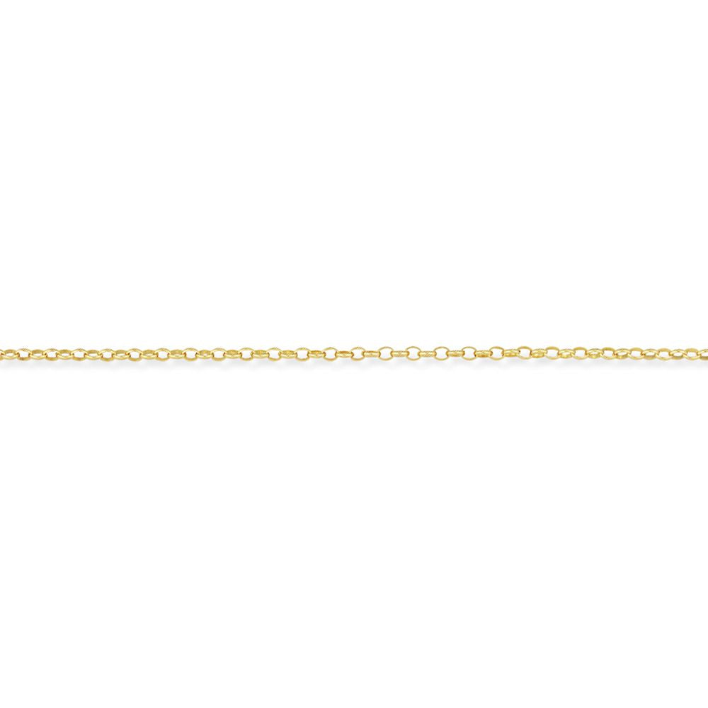 9ct Gold  Oval Belcher Pendant Chain Bracelet 2.6mm 7.25 inch - CNNR02384