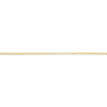 9ct Gold  Oval Belcher Pendant Chain Bracelet 2.6mm 7.25 inch - CNNR02384