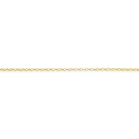 9ct Gold  Oval Belcher Pendant Chain Bracelet 2.6mm 7.25 inch - CNNR02384