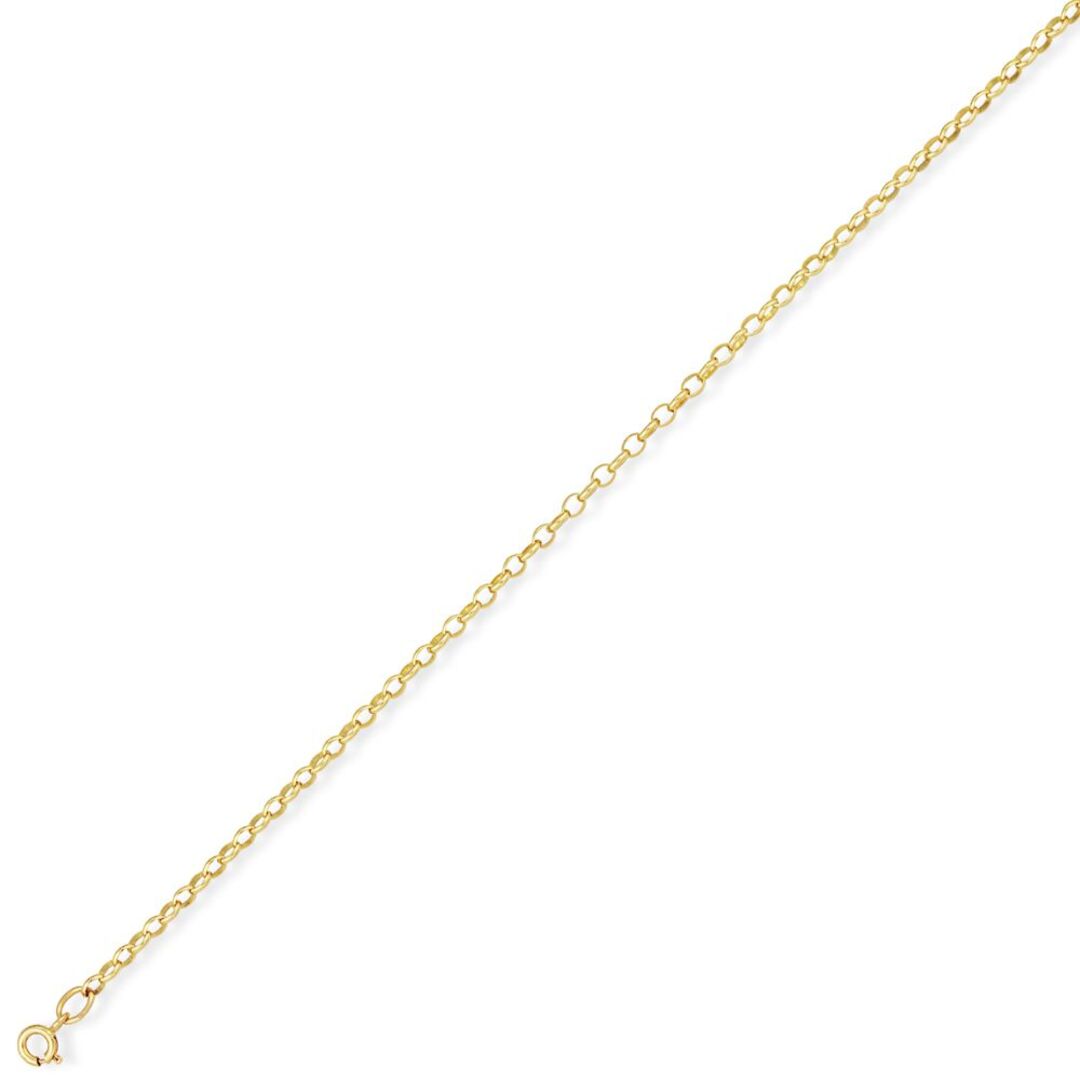 9ct Gold  Heavy Oval Belcher Pendant Chain Necklace - 2.6mm - CNNR02384