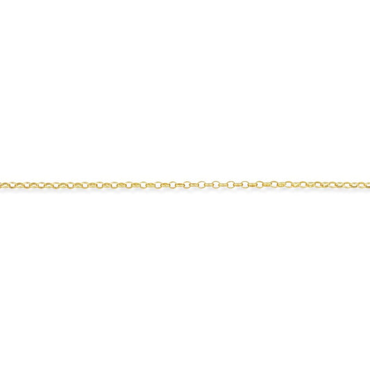 9ct Gold  Heavy Oval Belcher Pendant Chain Necklace - 2.6mm - CNNR02384