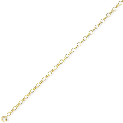 9ct Gold  Heavy Oval Belcher Pendant Chain Necklace - 4mm - CNNR02386