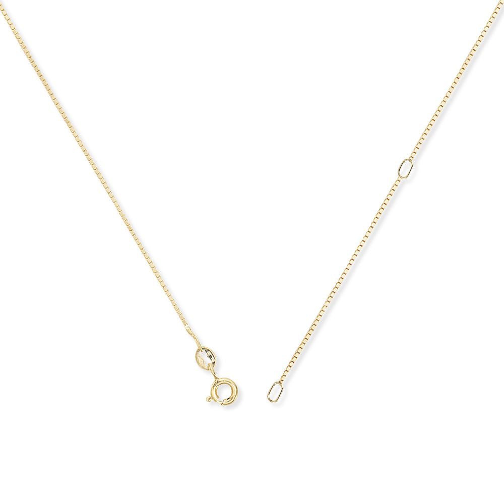 9ct Gold  Convertible Box to Pendant Chain Necklace - 0.8mm - CNNR02454L
