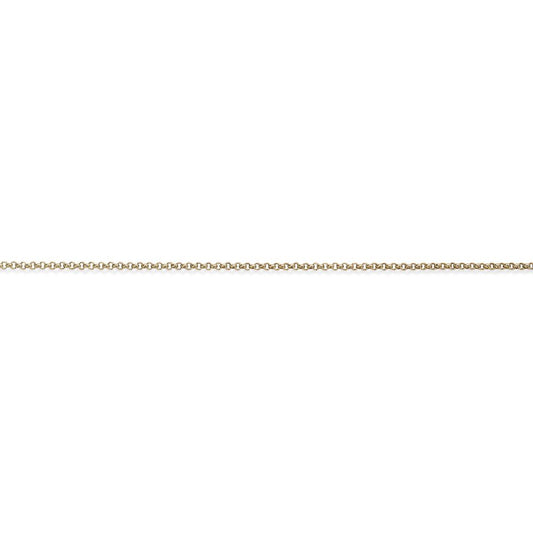 9ct Gold  Round Belcher Pendant Chain Bracelet 2.1mm 7.25 inch - CNNR02531