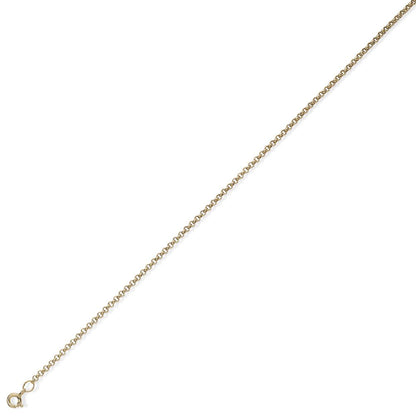 9ct Gold  Round Belcher Pendant Chain Necklace - 2.1mm - CNNR02531