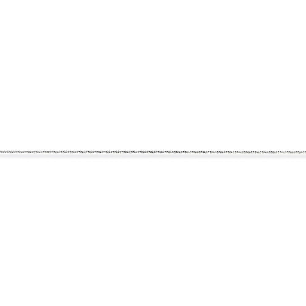 9ct White Gold  Classic Curb Pendant Chain Necklace - 0.75mm gauge - CNNR02607