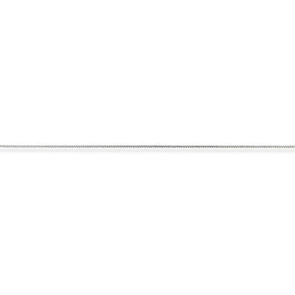 9ct White Gold  Classic Curb Pendant Chain Necklace - 0.75mm gauge - CNNR02607
