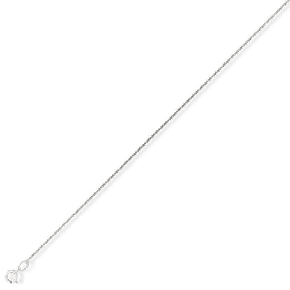 9ct White Gold  Classic Curb Pendant Chain Necklace - 0.75mm gauge - CNNR02607
