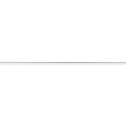 9ct White Gold  Classic Curb Pendant Chain Necklace - 0.9mm gauge - CNNR02608